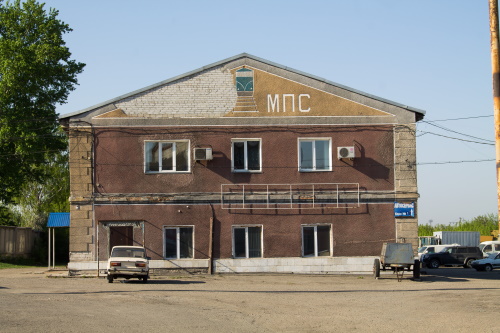 Барнаул. Остатки сграффито на бывшем здании дорожно-ремонтной службы