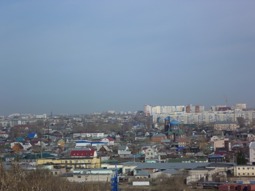 Барнаул. Часть территории, на которой располагался старый город. Вид с нагорной части города